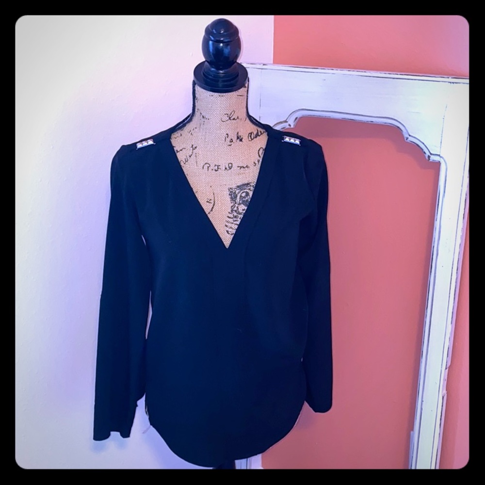 Zara rolled sleeve blouse